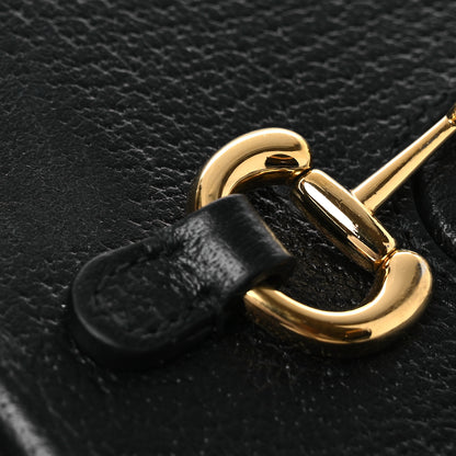 Gucci Dollar Calfskin Vertical Horsebit 1955 Crossbody Bag Black 12 of 15