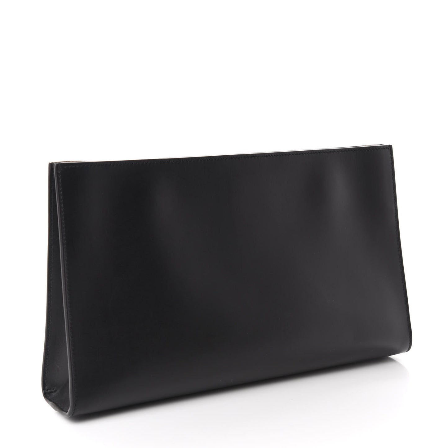 Calfskin Embossed XL Clutch Black