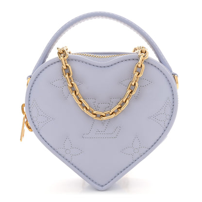 Louis Vuitton Calfskin Embroidered Monogram Pop My Heart Bag Pouch Lilac 1 of 10
