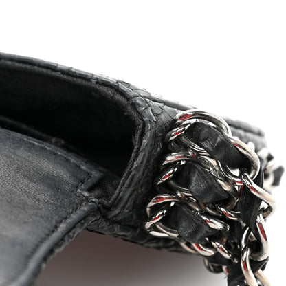 Chanel Snakeskin 3 Chain Flap Black 11 of 19