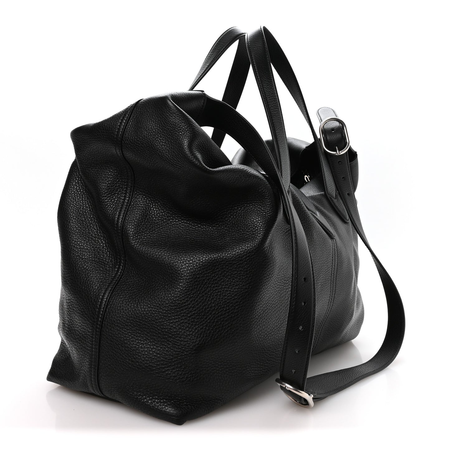Amour Grane Calfskin Duffle Jackie 1961 Crossbody Bag Black