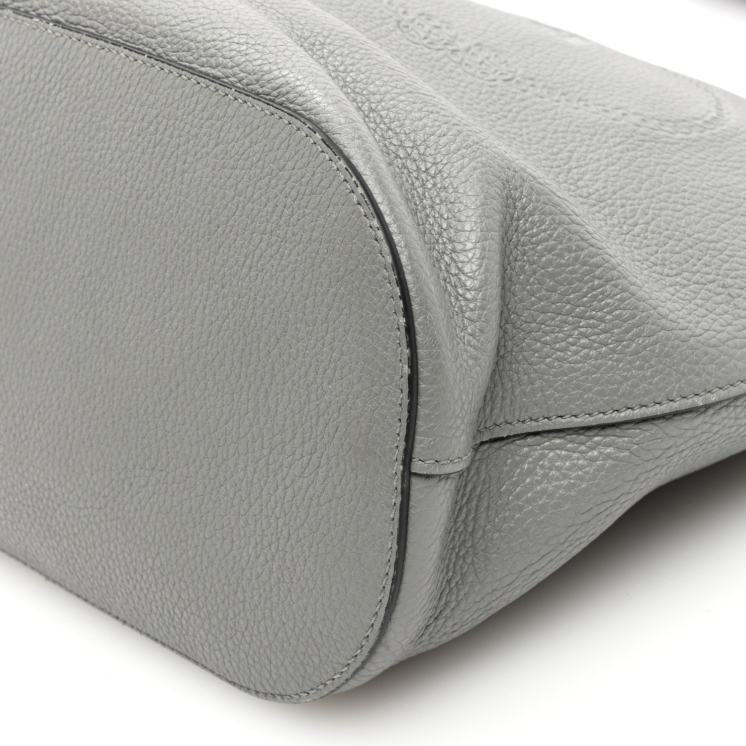 Prada Vitello Phenix Embossed Logo Hobo Argilla 9 of 9