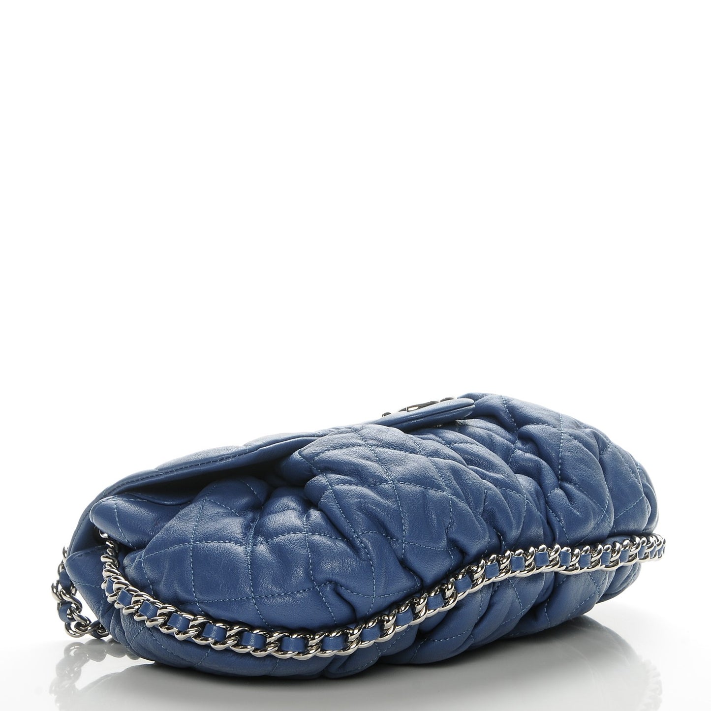 Washed Lambskin Chain Around Medium Messenger Blue