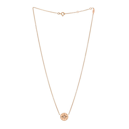 Christian Dior 18K Rose Gold Diamond Pink Opal Rose Des Vents Necklace 3 of 4