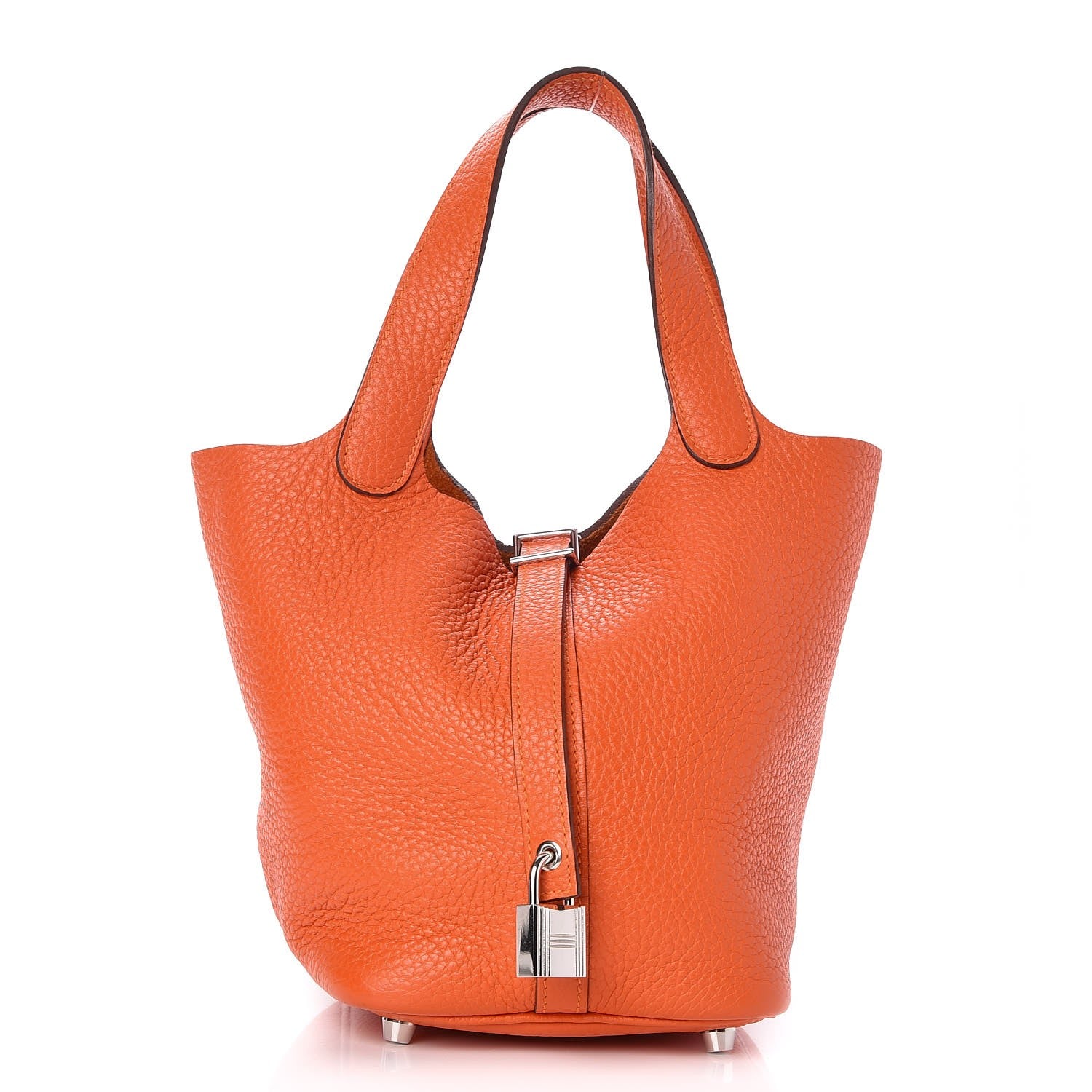 Hermes Taurillon Clemence Picotin Lock 18 PM Orange 1 of 7