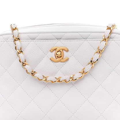 Chanel Caviar Quilted Camera Case White 9 of 16