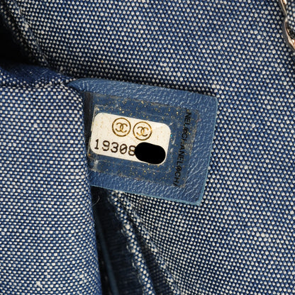 Chanel Denim Quilted Graphic Mini Square Flap Blue 8 of 8