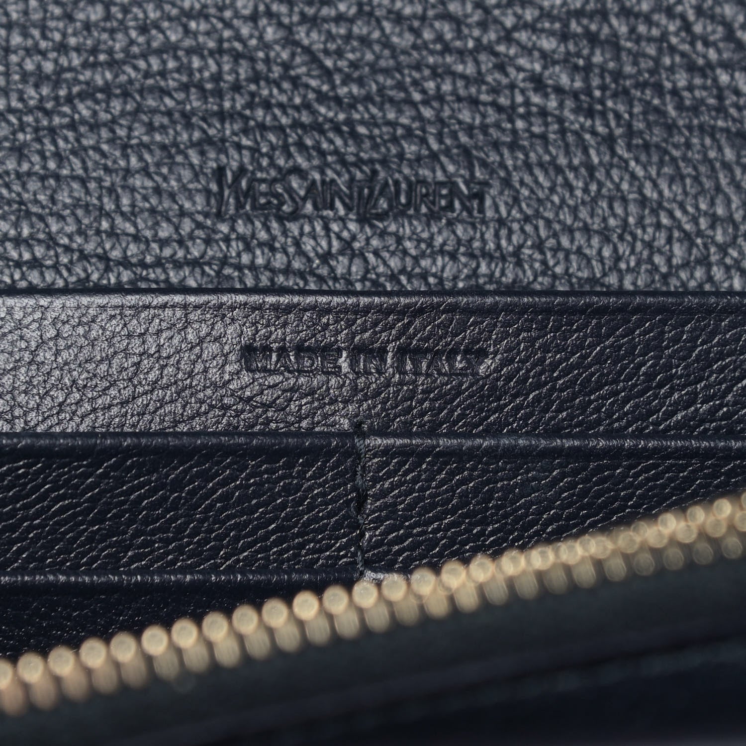 Saint Laurent Calfskin Monogram Belle de Jour Chain Clutch Navy 9 of 11