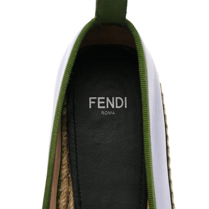 Fendi Calfskin Monster Eyes Espadrille Moccasins 38.5 Purple Multicolor 6 of 7