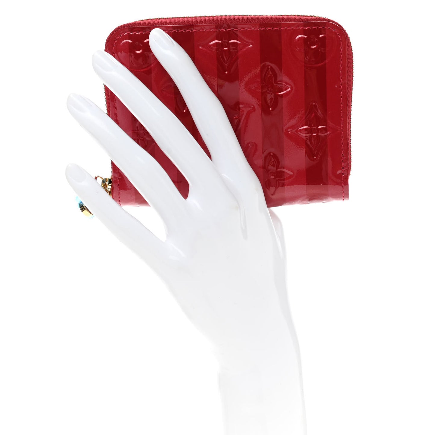 Vernis Rayures Zippy Coin Purse Pomme D'Amour
