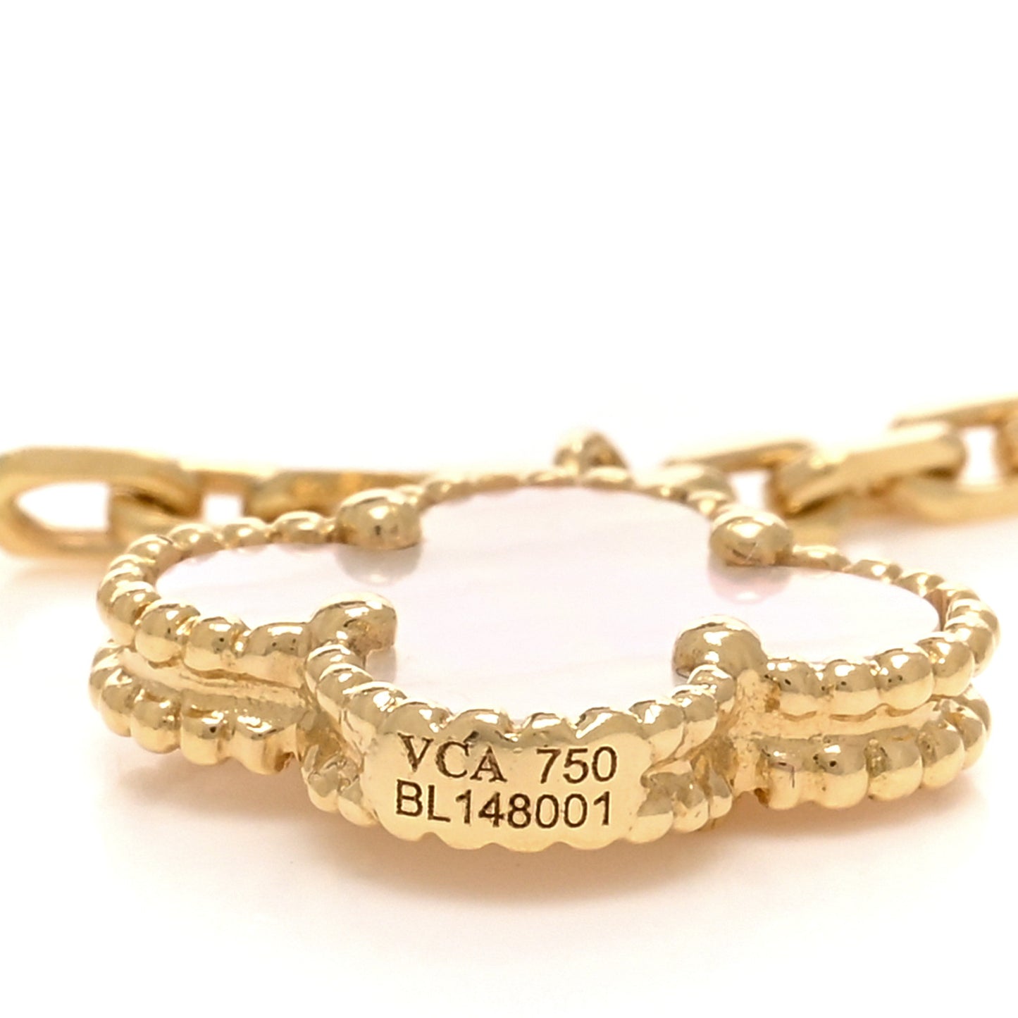 18K Yellow Gold Mother of Pearl 5 Motifs Magic Alhambra Bracelet