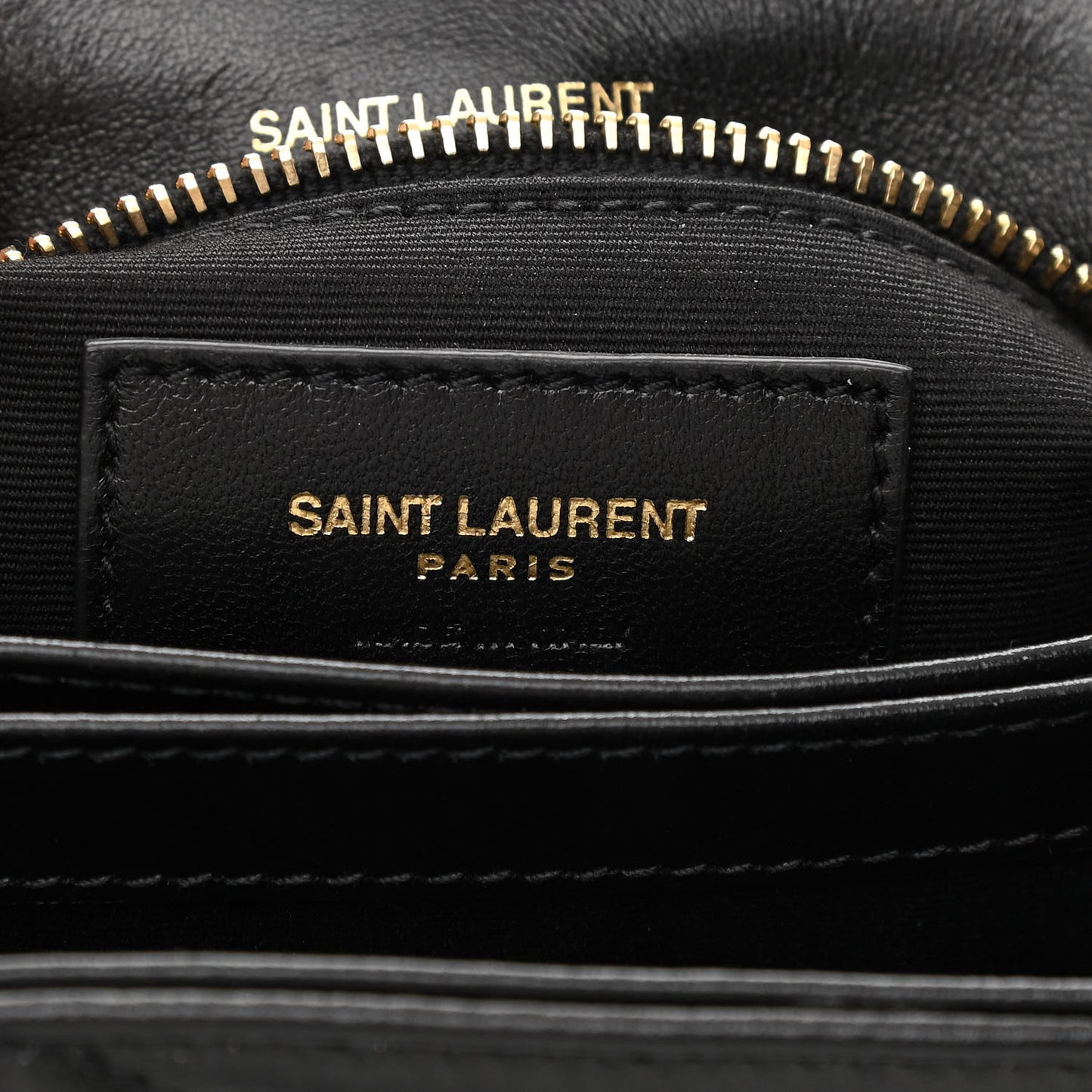 Calfskin Y Quilted Monogram Toy Loulou Crossbody Bag Black