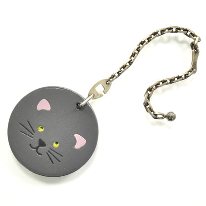 Hermes Barenia Kitty Cat Key Chain 1 of 4