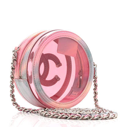 Chanel PVC Lambskin Filigree Round Clutch With Chain Pink 3 of 11