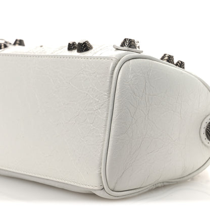 Balenciaga Agneau Arena Mini Le Cagole Duffle Crossbody Bag Optic White 11 of 14