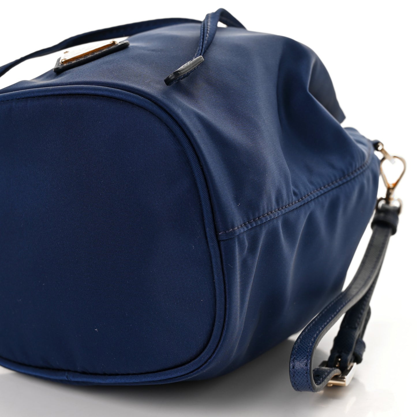 Saffiano Tessuto Nylon Bucket Wristlet Royal