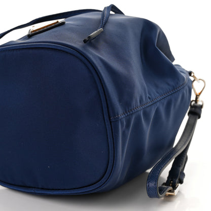 Prada Saffiano Tessuto Nylon Bucket Wristlet Royal 7 of 7