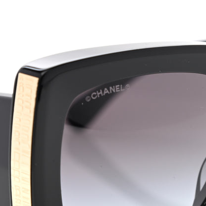 Chanel Acetate Rectangle Sunglasses 5435 Black 7 of 8