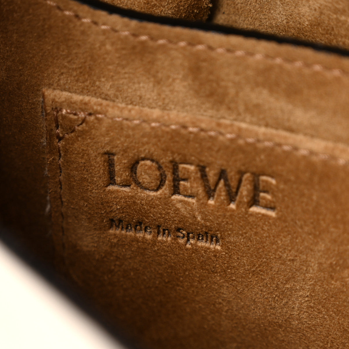 Loewe Calfskin Small Gate Crossbody Bag Amber Light Grey Rust 6 of 11