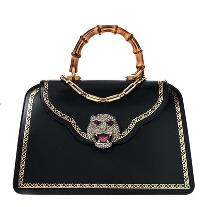 Gucci Calfskin Bamboo Medium Thiara Top Handle Bag Black 1 of 22
