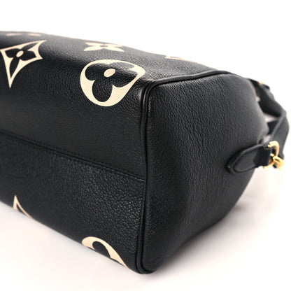 Louis Vuitton Empreinte Monogram Giant Speedy Bandouliere 25 Black Beige 8 of 9