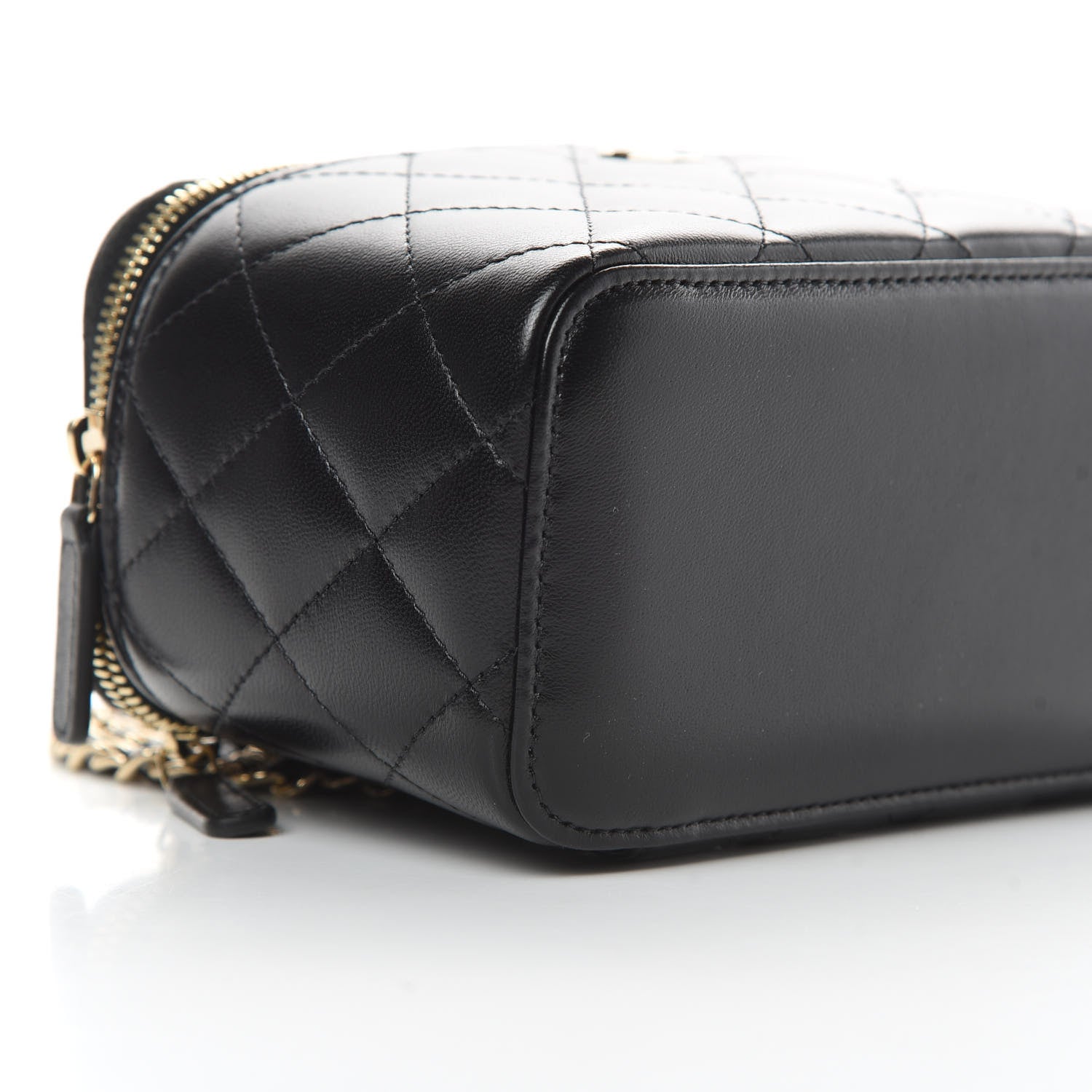 Chanel Lambskin Quilted Small Vanity Case With Chain Black 9 of 11