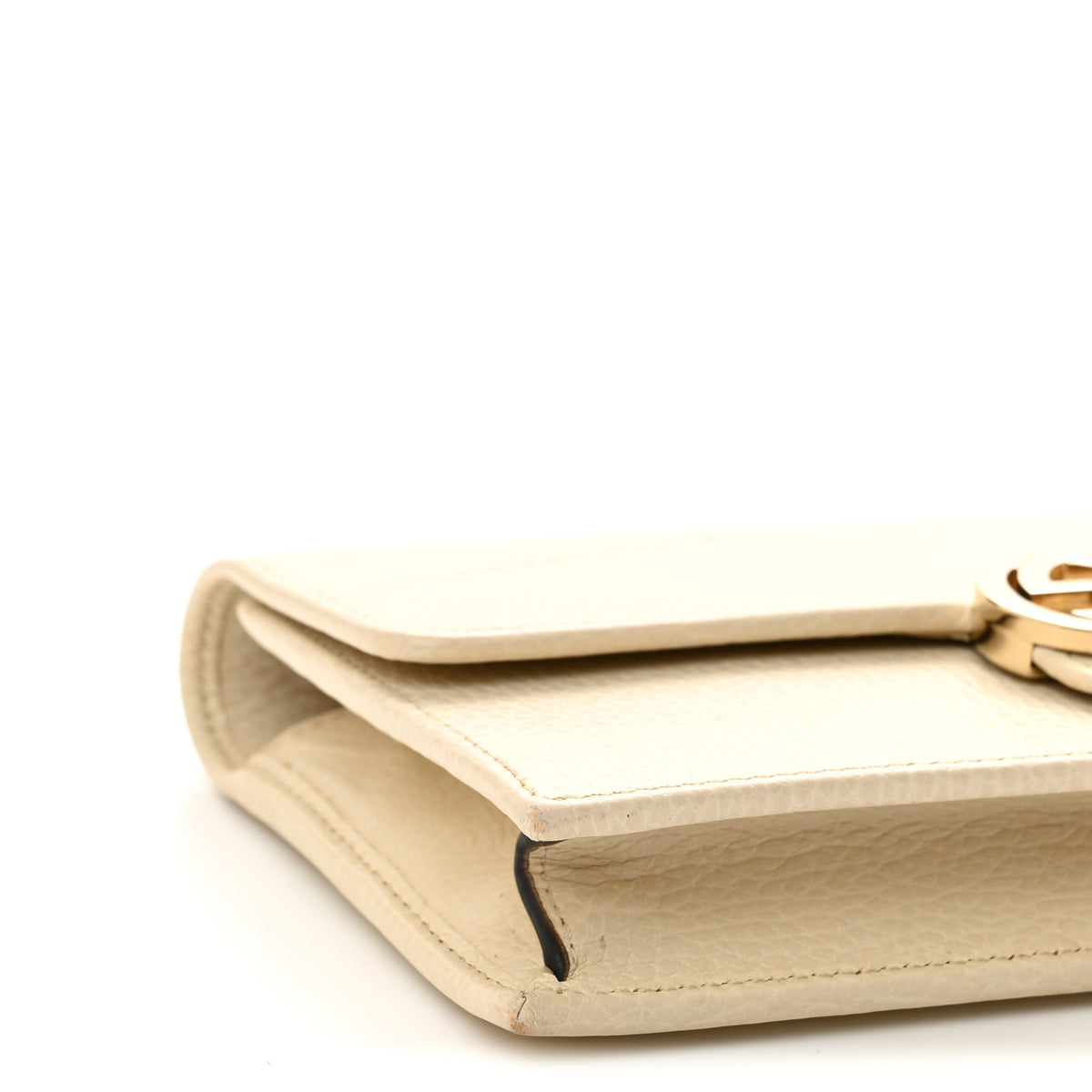 Dollar Calfskin Interlocking G Chain Wallet Ivoire