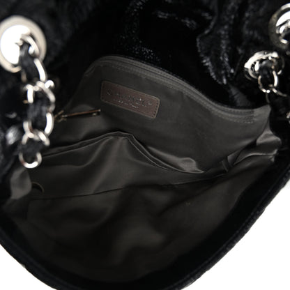 Chanel Vinyl Small Graphic Edge Flap Black 5 of 9