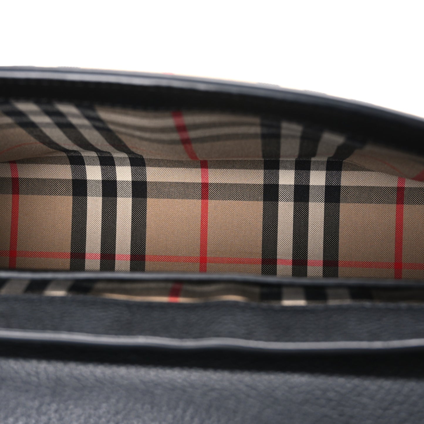 Grainy Calfskin Vintage Check Note Crossbody Bag Black