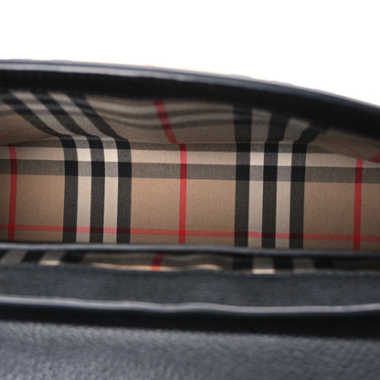 Burberry Grainy Calfskin Vintage Check Note Crossbody Bag Black 5 of 9