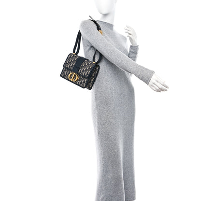 Christian Dior Oblique 30 Montaigne Flap Bag Blue 2 of 8