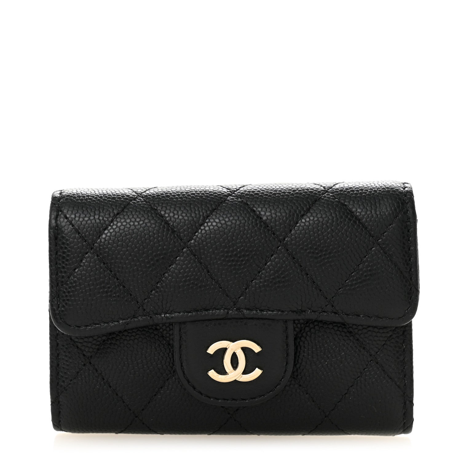 Chanel Caviar Quilted Classic 4 Key Holder Wallet Black 1 of 9