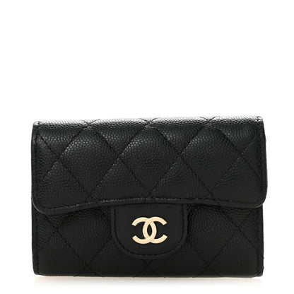 Chanel Caviar Quilted Classic 4 Key Holder Wallet Black 1 of 9