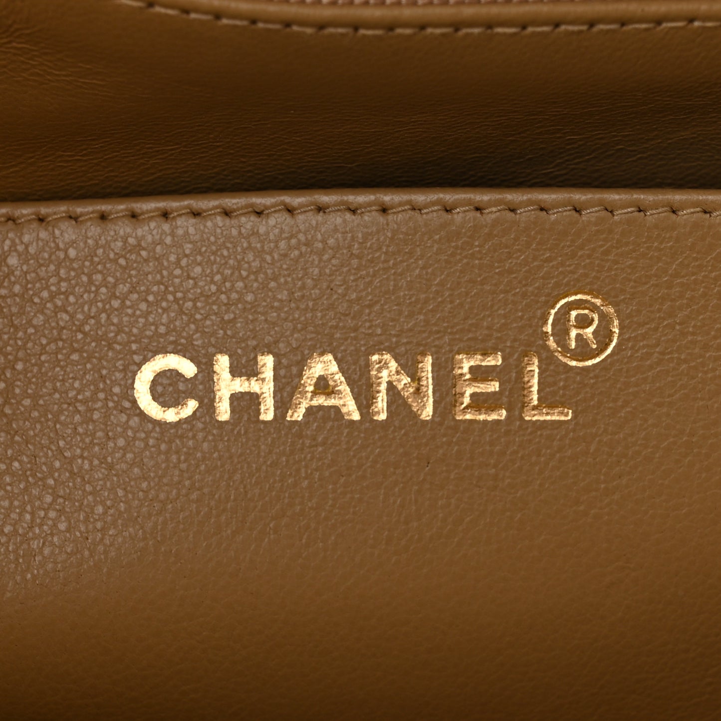 Lambskin Quilted Medium Single Flap Beige