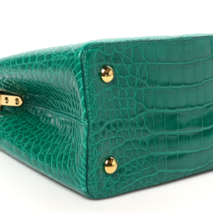 Louis Vuitton Alligator Capucines MM Emeraude 8 of 9