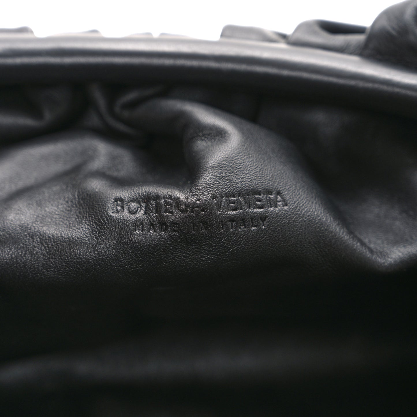 Smooth Butter Calf The Pouch Oversized Clutch Black