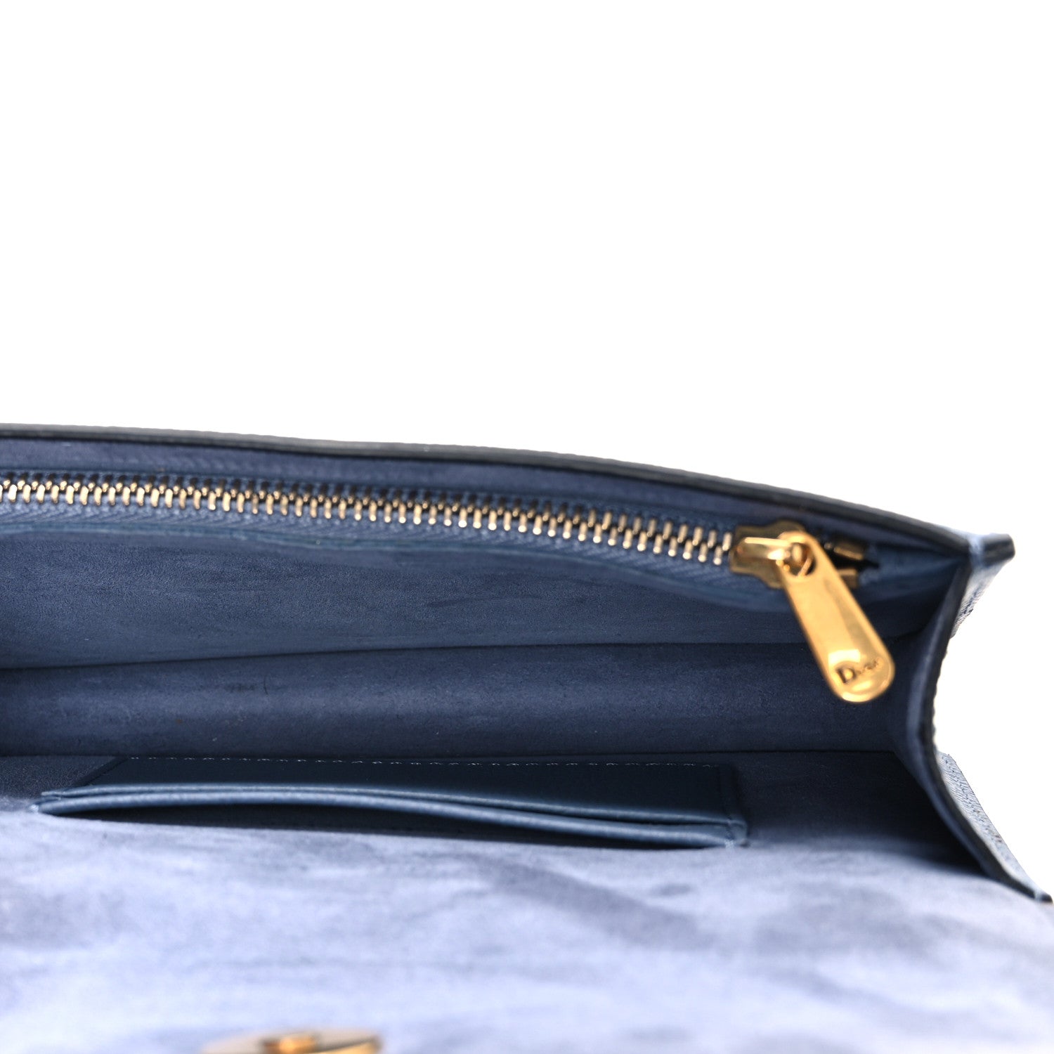 Christian Dior Grained Calfskin Saddle Belt Bag Denim Blue 5 of 11