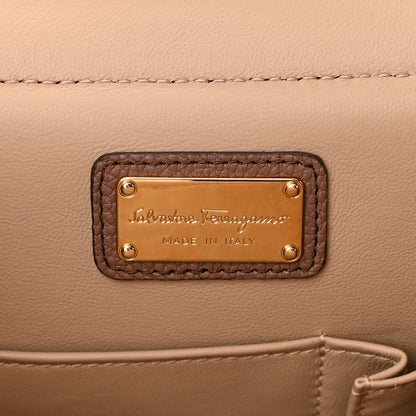 Salvatore Ferragamo Calfskin Sofia Shoulder Bag New Moka 6 of 10