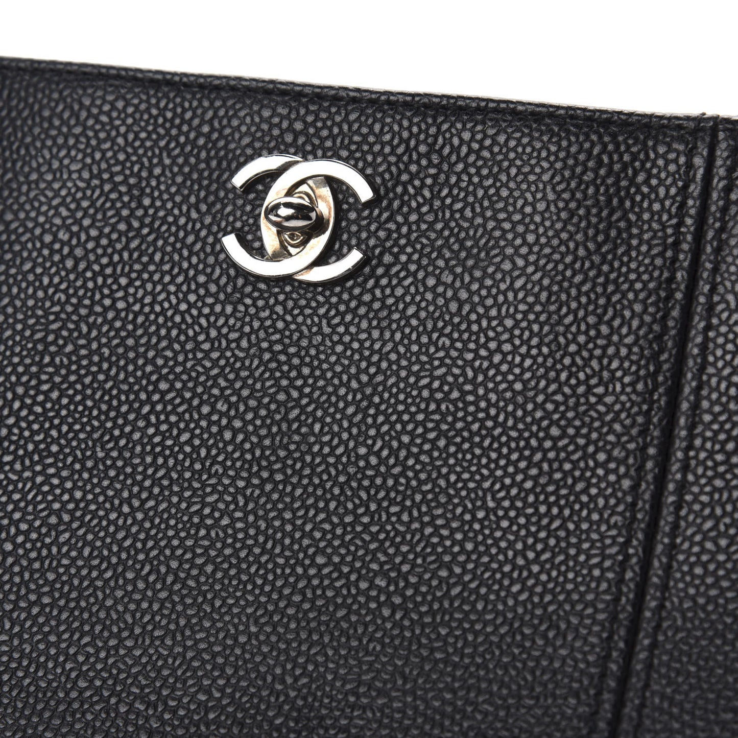 Grained Calfskin Bijoux Chain Shoulder Bag Black