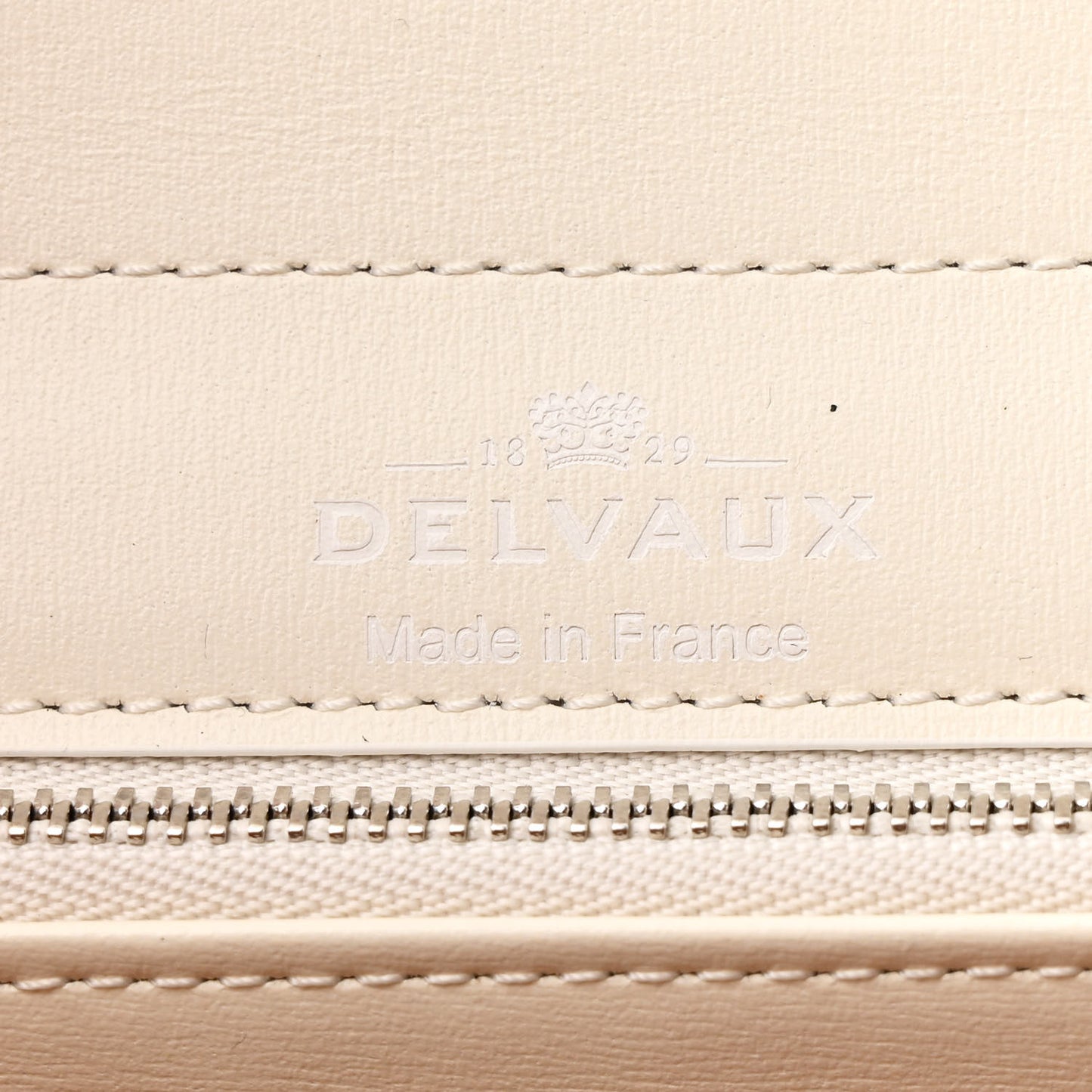 Canvas Box Calfskin MM Brillant Satchel Ivory