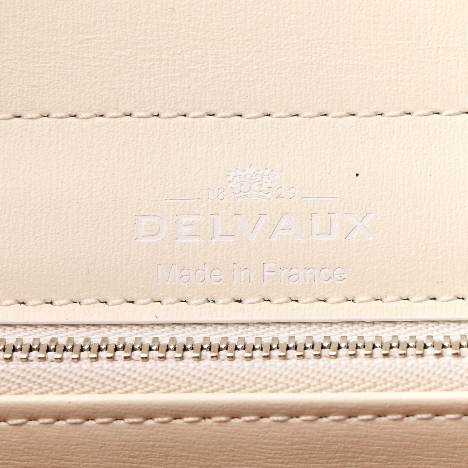 Delvaux Canvas Box Calfskin MM Brillant Satchel Ivory 6 of 9
