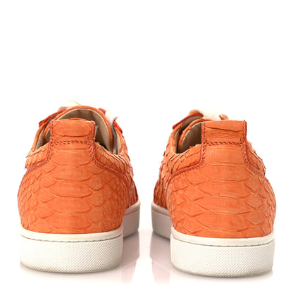 Christian Louboutin Snakeskin Mens Rantulow Flat Sneakers 40 Papaye 6 of 14