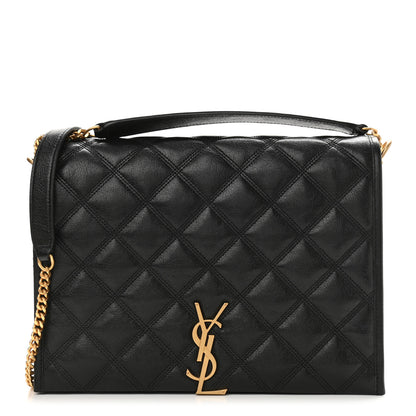 Saint Laurent Lambskin Quilted Mini Becky Chain Bag Black 1 of 12
