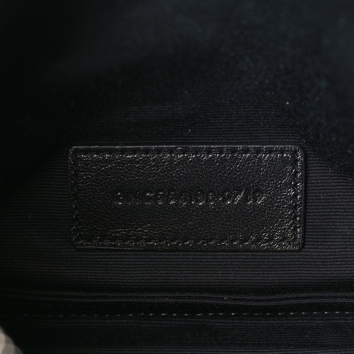 Lizard Embossed Monogram Bill Pouch Black