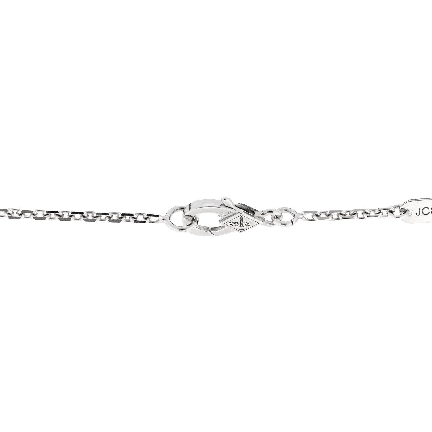 Van Cleef & Arpels 18K White Gold Diamond Magic Alhambra Pendant Necklace 5 of 7