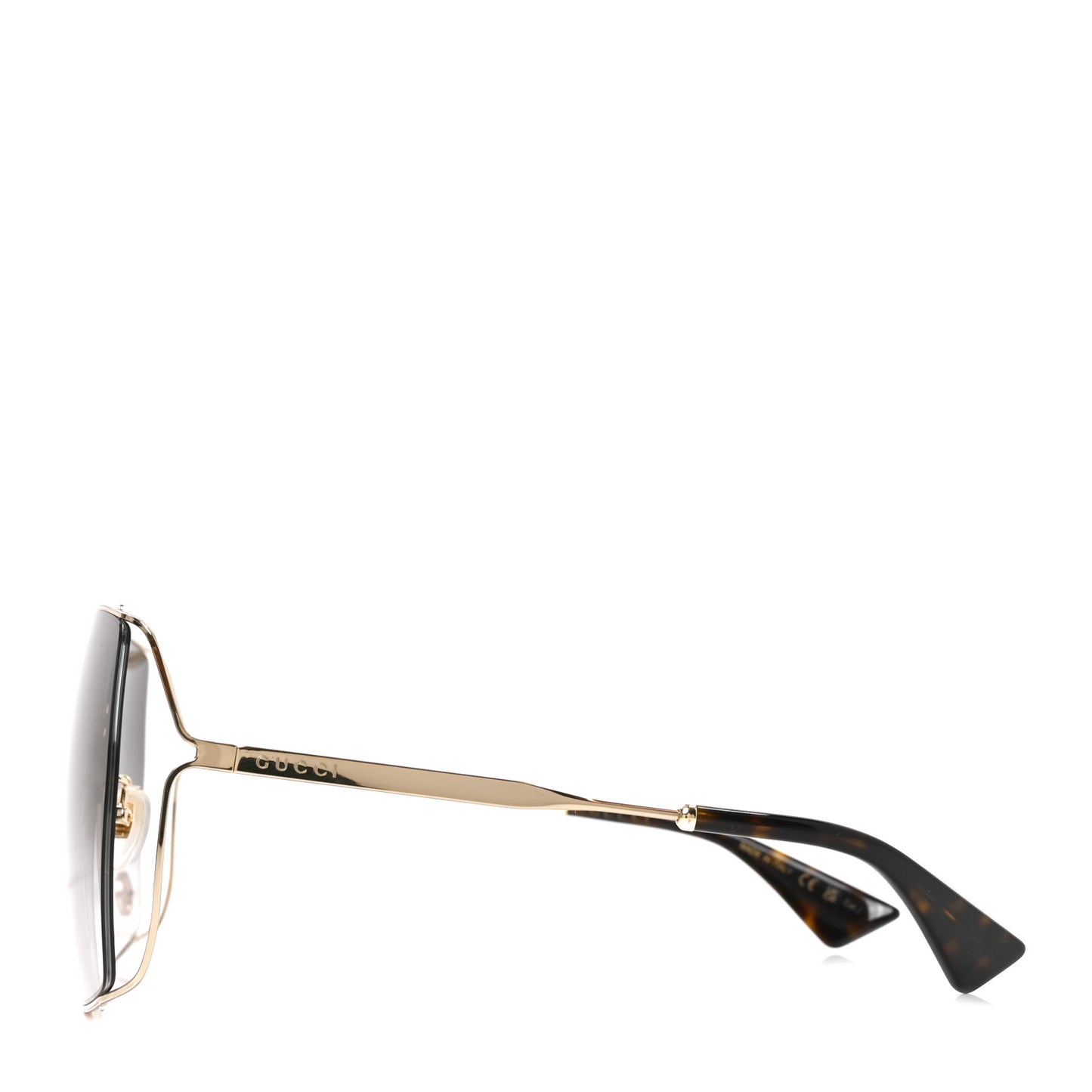 Metal Square Frame Sunglasses GG0817S Gold