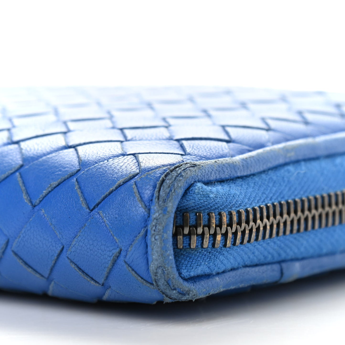Nappa Intrecciato Zip Around Wallet Electrique