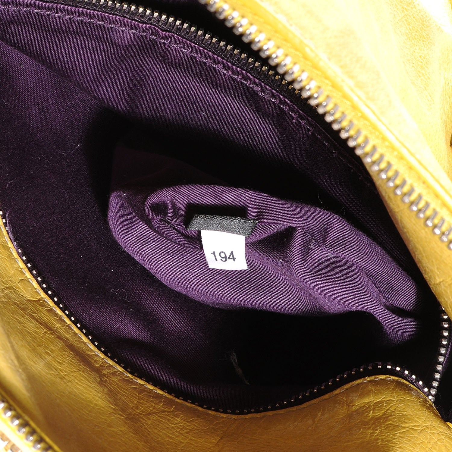 Miu Miu Leather Vitello Lux Bow Bag Polline 10 of 11