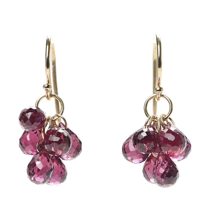 Tiffany 18K Yellow Gold Rhodolite Garnet Briolette Earrings 1 of 4