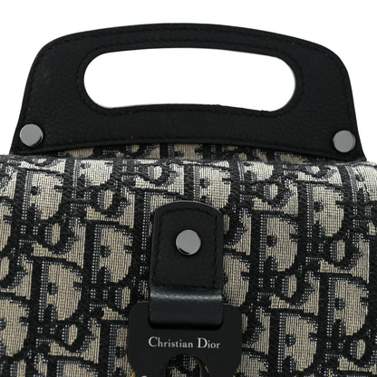 Christian Dior HOMME Oblique Calfskin Mens Mini Saddle Backpack Navy Blue 8 of 13